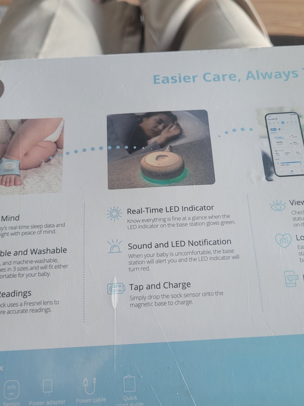 EUFY S320 Smart Sock in Light Blue - Baby Heart Monitor - Picture 9 of 12